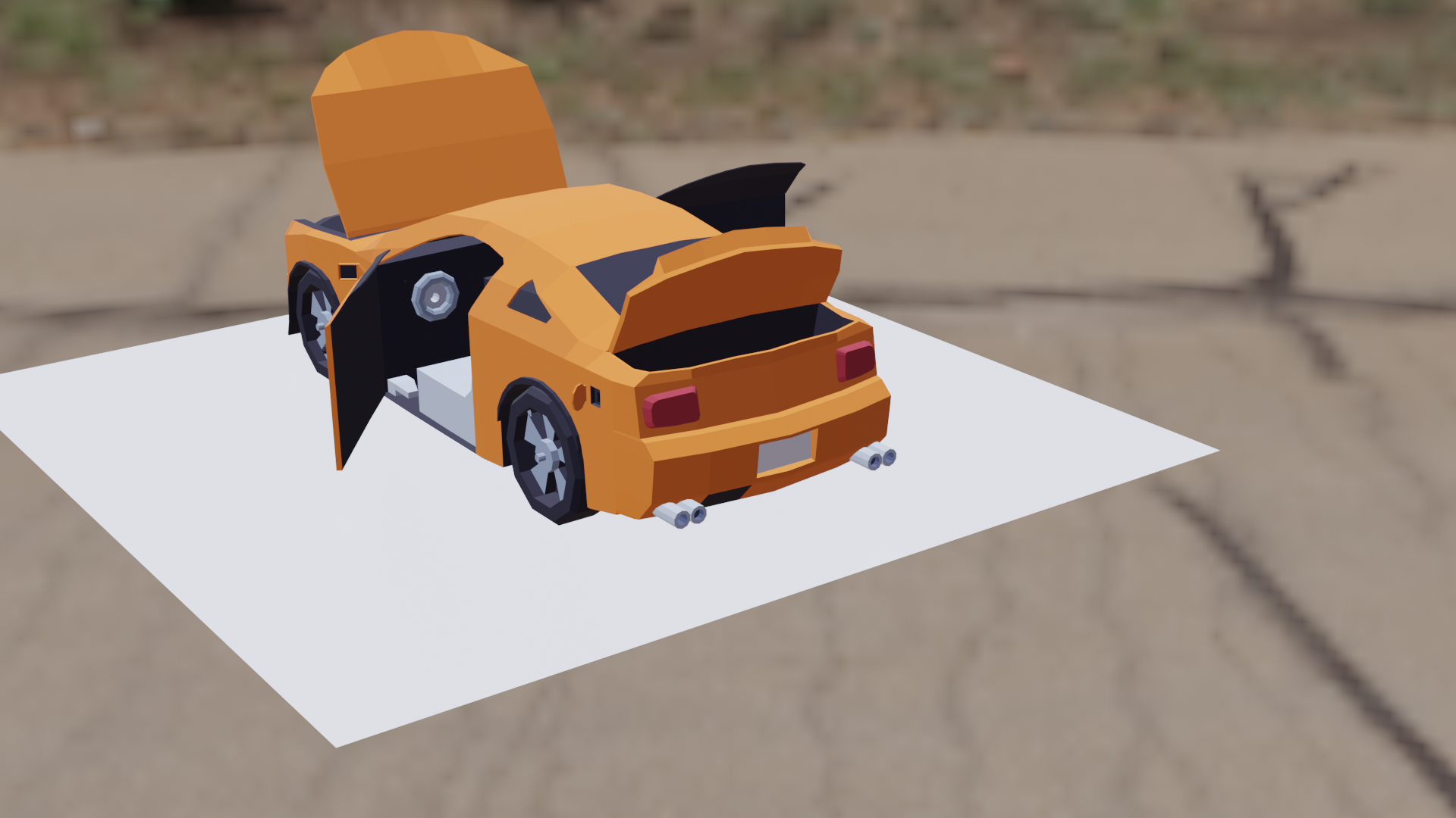 low poly car preview image 3